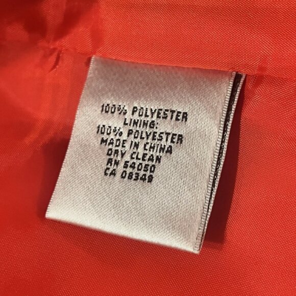 KASPER. Size 16. Red Open Front Lined Jacket. Nehru Collar. DB - Picture 6 of 6